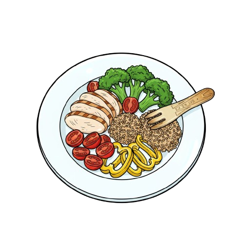 Repas avec fourchette comestible